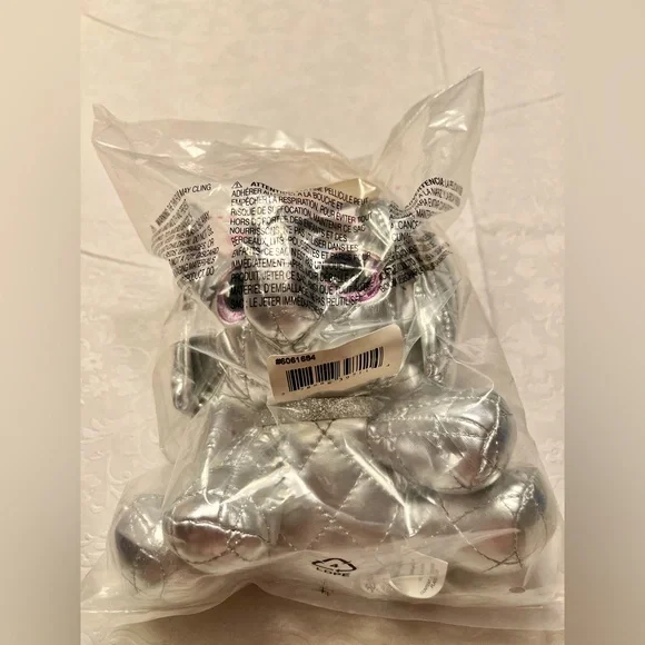 Gund Silver Elephant Stuffed Animal with Purple Eyes - Picture 5 of 5